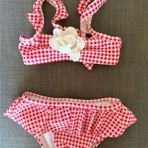 Janie and Jack Pink Gingham Swimsuit